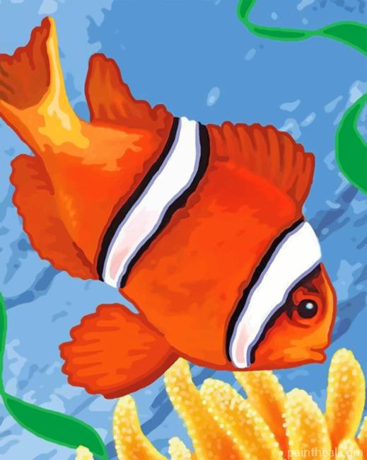 Aesthetic Clown Fish Painting By Numbers Kits