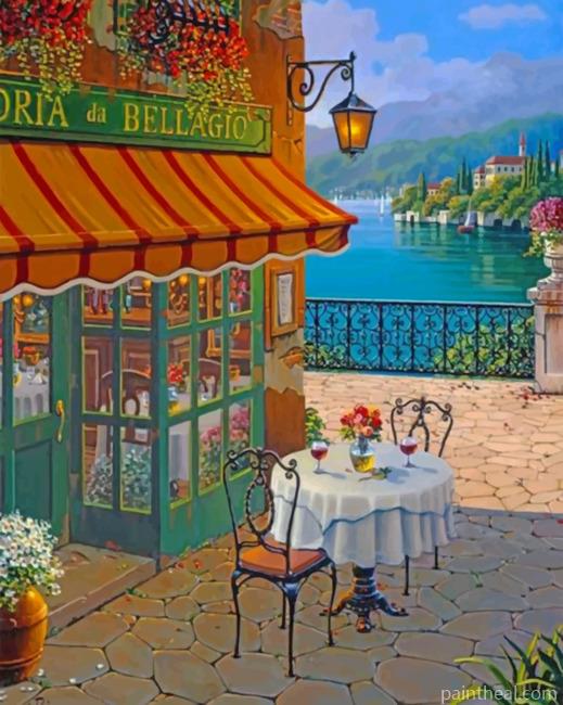 Bellagio Cafe Painting By Numbers Kits