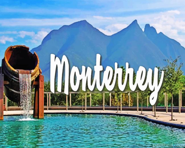Monterrey Mexico Landscape Painting By Numbers Kits