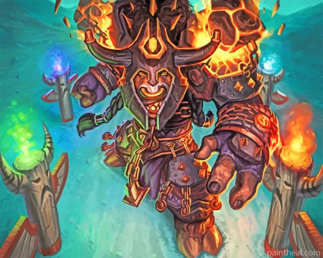 Tauren Shaman World Of Warcraft Painting By Numbers Kits