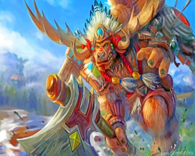 High Mountain Tauren World Of Warcraft Painting By Numbers Kits