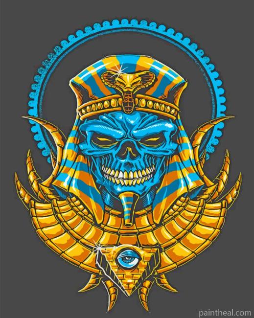 Egyptian Skull Painting By Numbers Kits