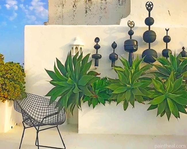 Tropical House Garden Painting By Numbers Kits