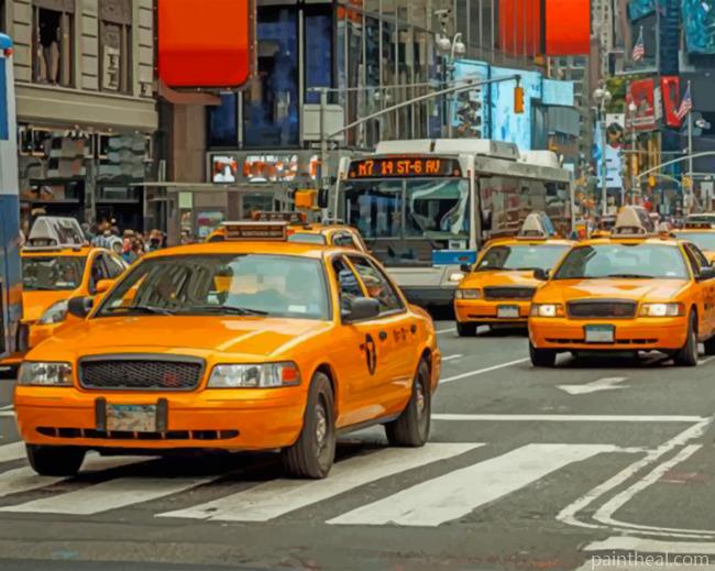 New York Taxis Painting By Numbers Kits