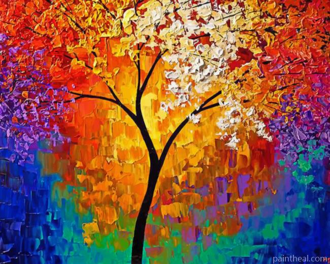 Aesthetic Abstract Tree Painting By Numbers Kits