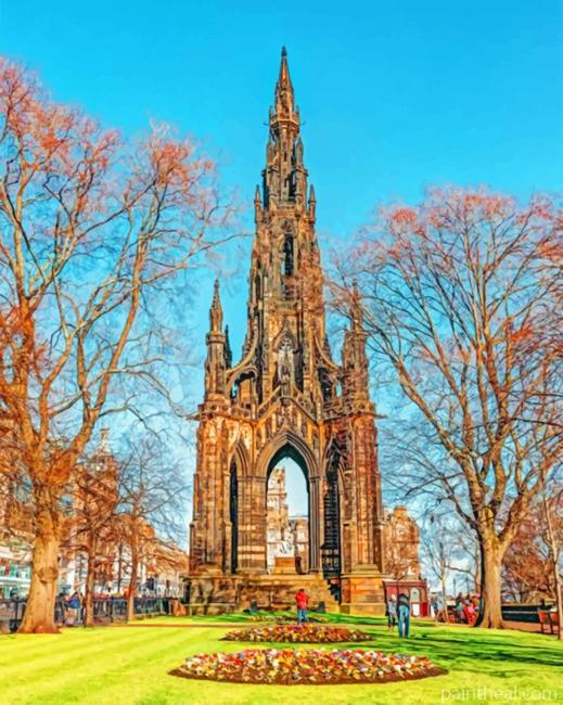 Princes Street Gardens Scotland Painting By Numbers Kits