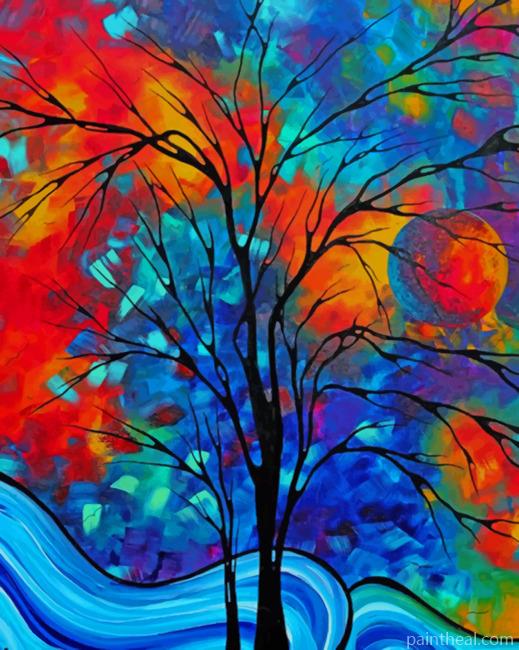 Abstract Tree Painting By Numbers Kits