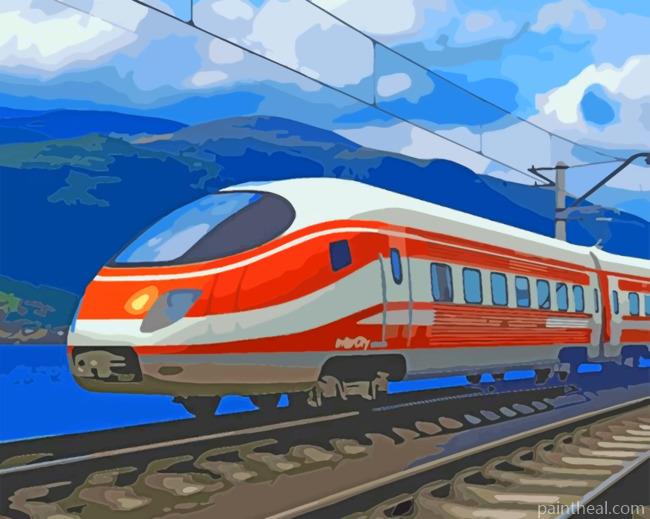 Aesthetic Train Painting By Numbers Kits