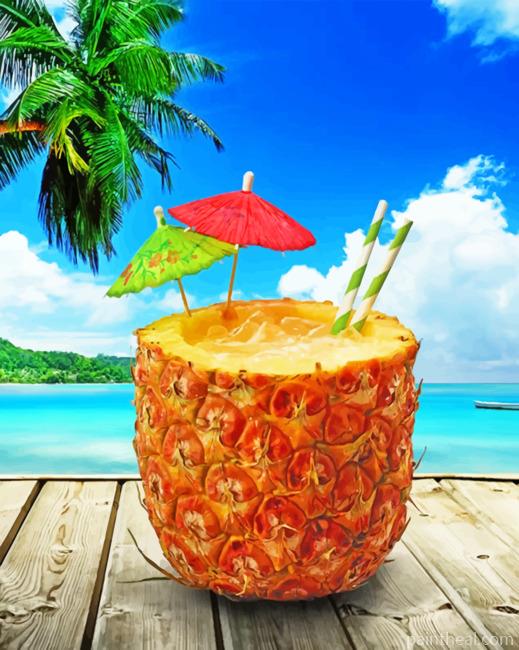 Tropical Tiki Cocktail Painting By Numbers Kits
