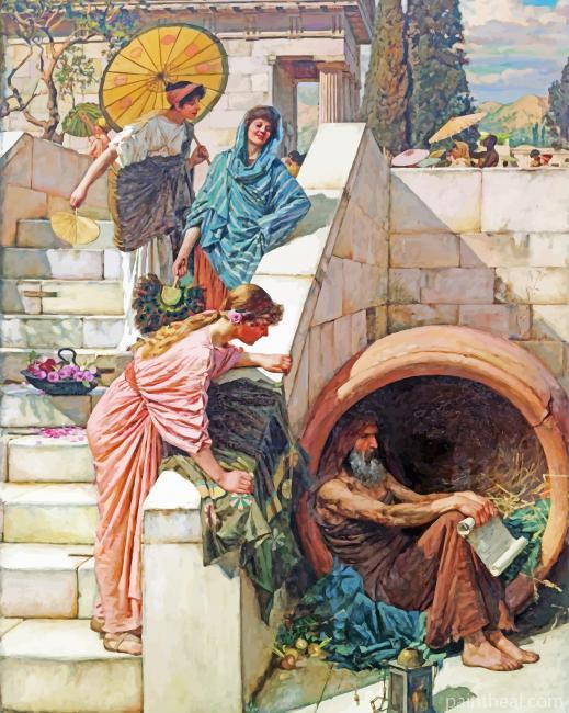 John William Waterhouse Diogene Painting By Numbers Kits