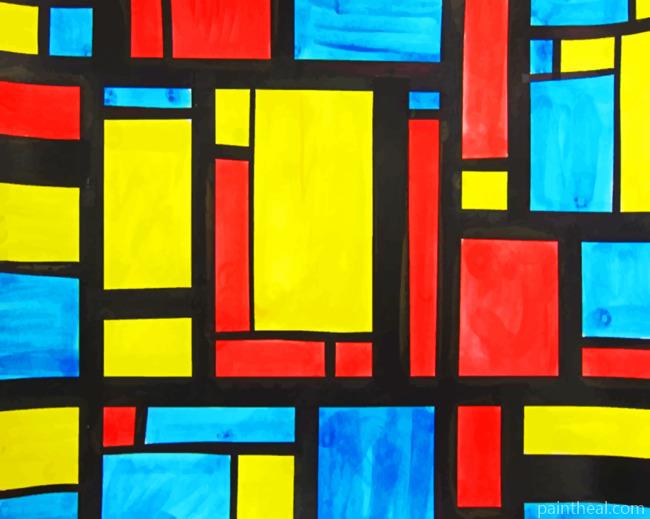 Mondrian Art Painting By Numbers Kits