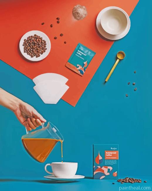 Aesthetic Coffee Illustration Painting By Numbers Kits