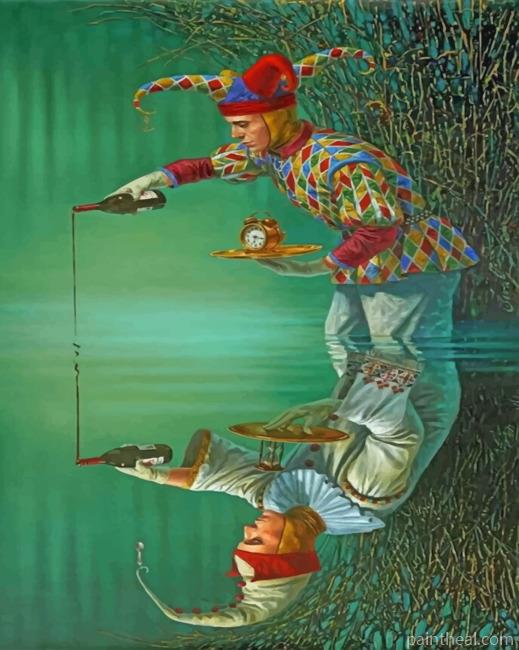 Clown Water Reflection Painting By Numbers Kits