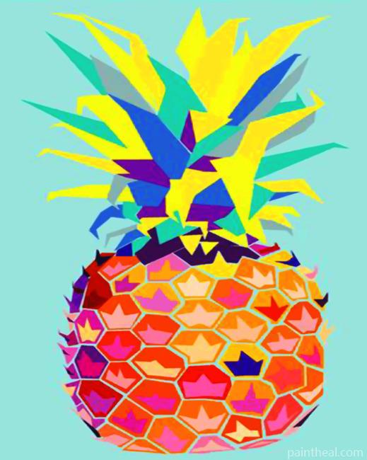 Colorful Tropical Pineapple Painting By Numbers Kits