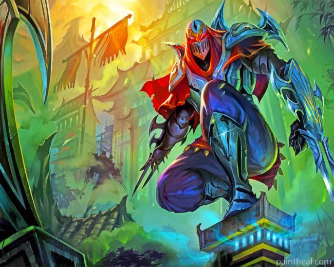 Zed League Of Legends Painting By Numbers Kits