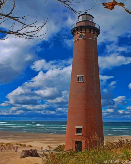 Silver Lake State Park Lighthouse Painting By Numbers Kits