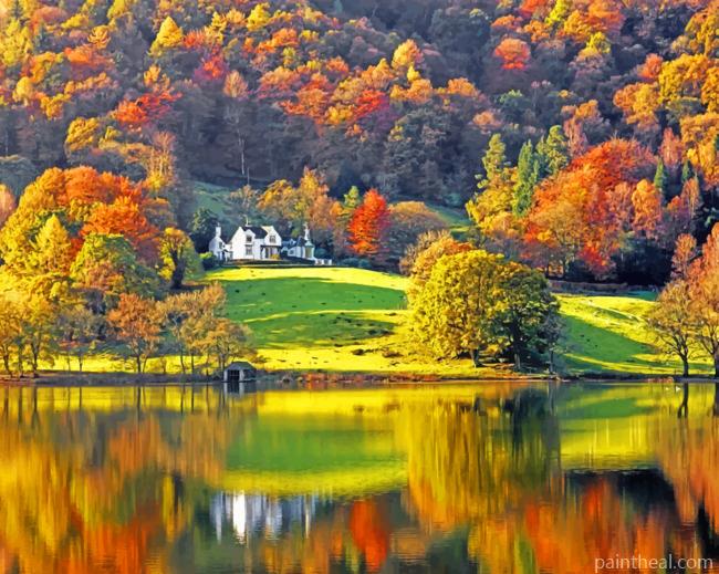 Lake District Water Reflection Painting By Numbers Kits