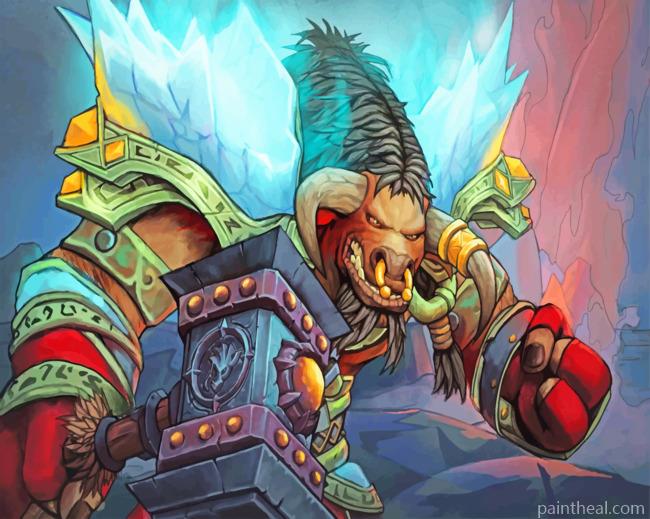 World Of Warcraft Tauren Shaman Painting By Numbers Kits