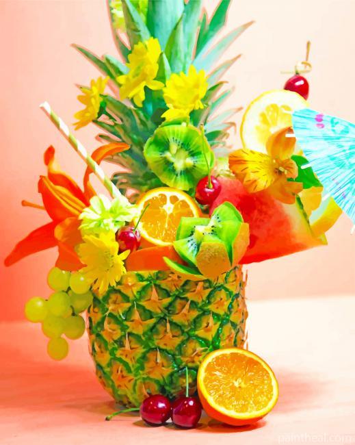 Tropical Pineapple Fruits Painting By Numbers Kits