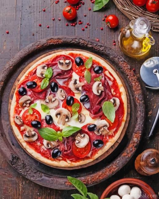 Tasty Pizza Painting By Numbers Kits