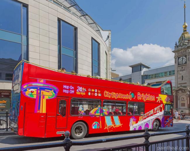 Brighton’s City Red Bus Painting By Numbers Kits