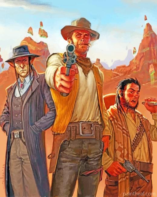 Western Cowboys Painting By Numbers Kits