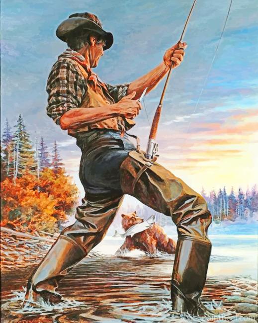 Brave Fisher Painting By Numbers Kits