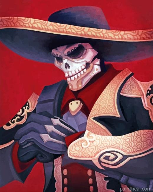 Mexican Skull Painting By Numbers Kits