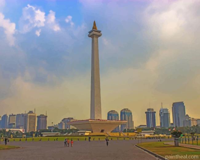 Capital City Jakarta Painting By Numbers Kits