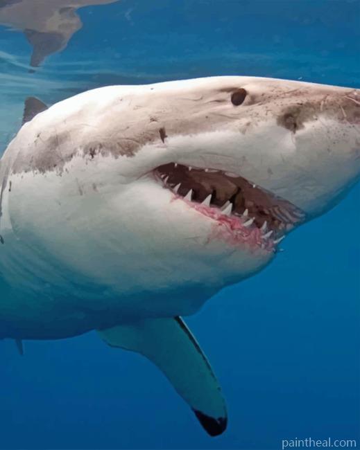 Great White Shark Painting By Numbers Kits