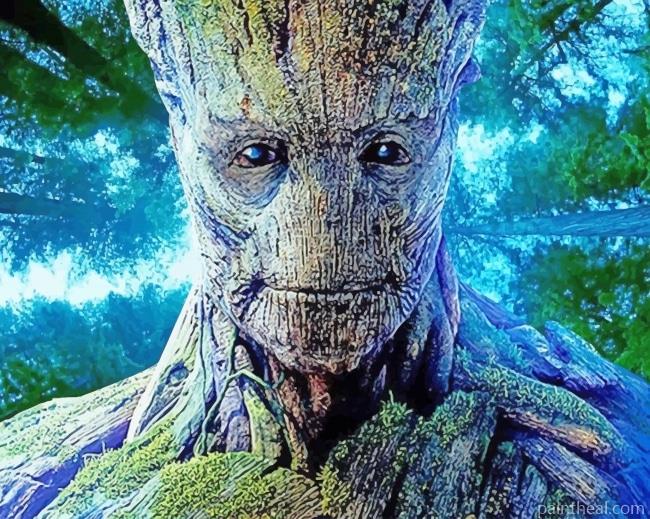 Groot Character Painting By Numbers Kits
