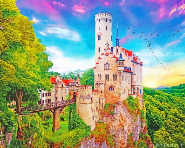 Lichtenstein Castle Germany Painting By Numbers Kits