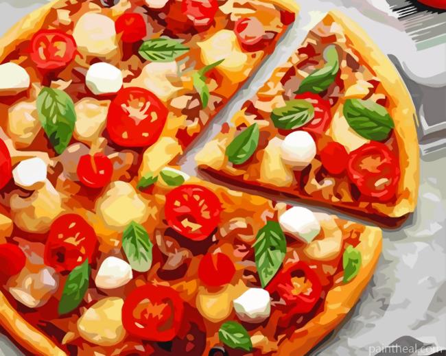 Tasty Fresh Pizza Painting By Numbers Kits