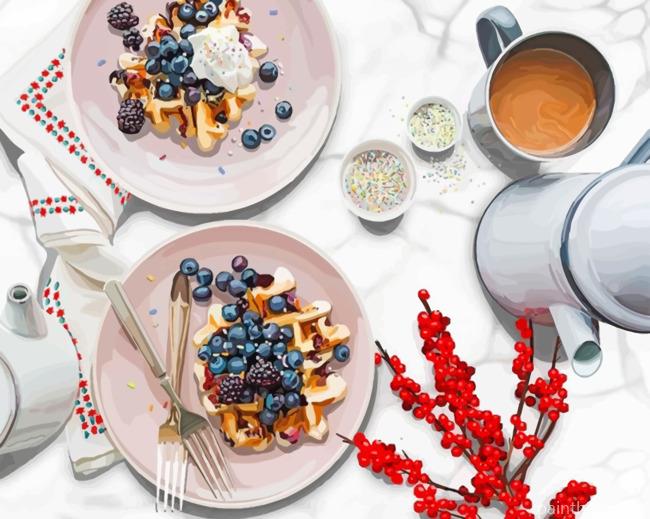 Aesthetic Breakfast Painting By Numbers Kits