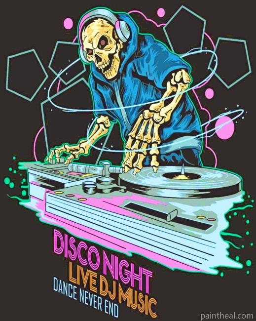 DJ Skeleton Painting By Numbers Kits