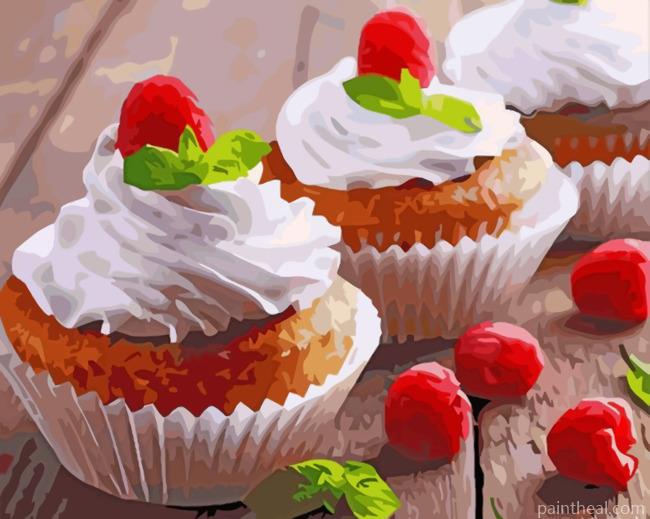 Aesthetic Cupcakes Painting By Numbers Kits