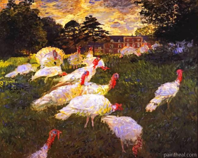 Les Dindons Monet Painting By Numbers Kits