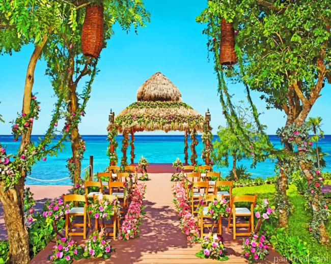 Aesthetic Sunscape Sabor Cozumel Painting By Numbers Kits