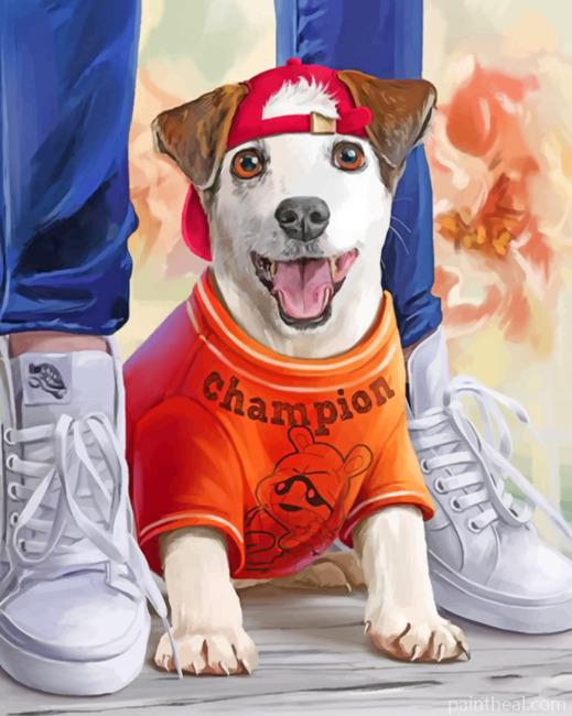 Stylish Dog Painting By Numbers Kits