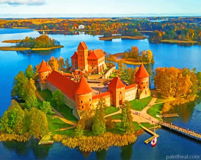 Shu Lithuania Trakai Painting By Numbers Kits