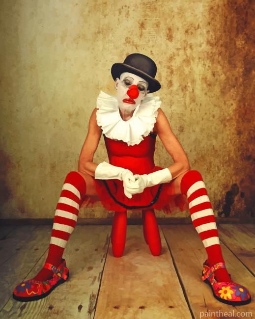 Sad Circus Clown Painting By Numbers Kits