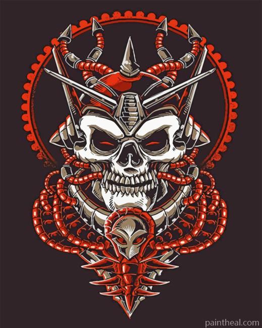 Red Skull Painting By Numbers Kits