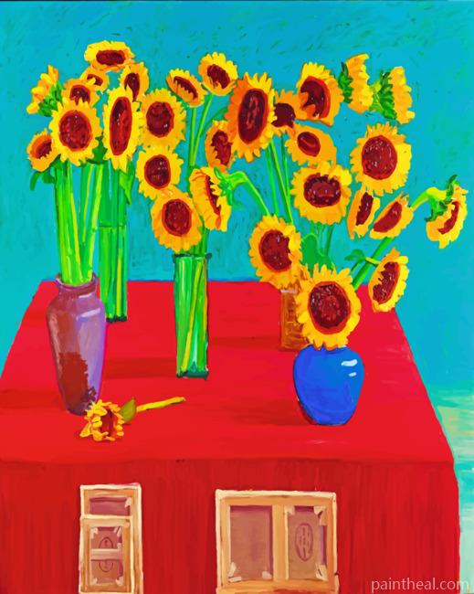 Sunflowers David Hockney Painting By Numbers Kits