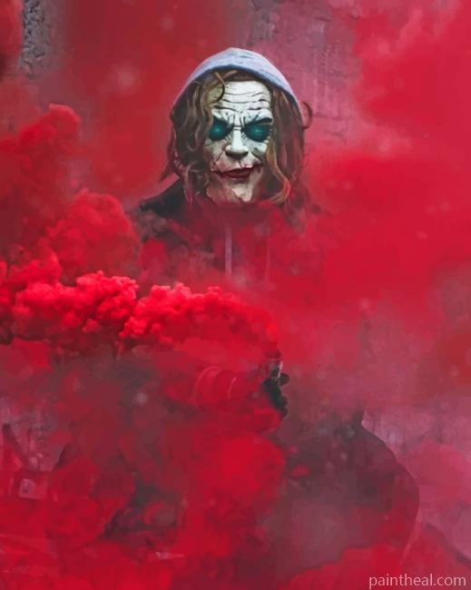 Joker And Red Smoke Painting By Numbers Kits