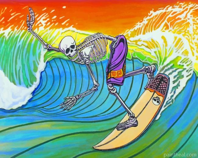 Surfer Skull Painting By Numbers Kits