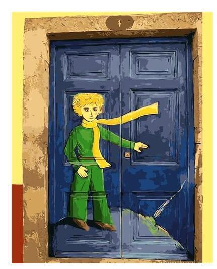 Little Prince On The Door Painting By Numbers Kits
