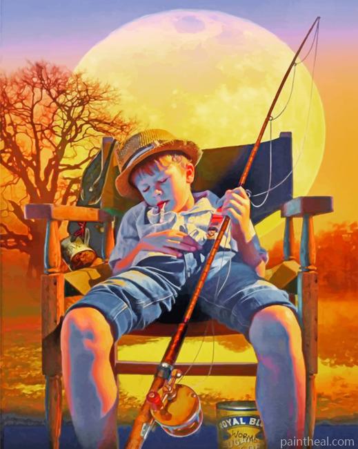 Lazy Fisher Painting By Numbers Kits