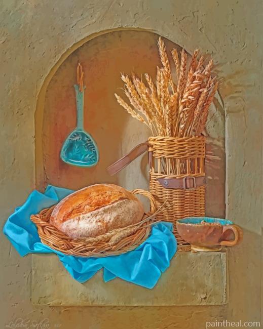 Aesthetic Bread Still Life Painting By Numbers Kits