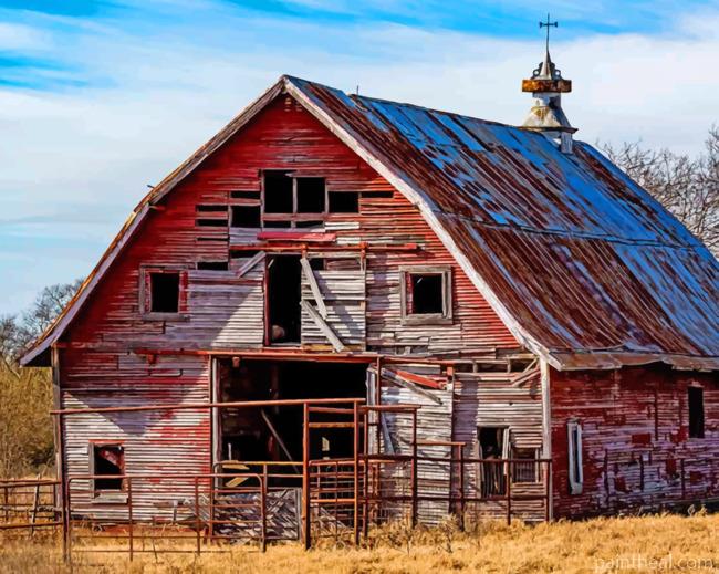 Abandoned Barn Painting By Numbers Kits