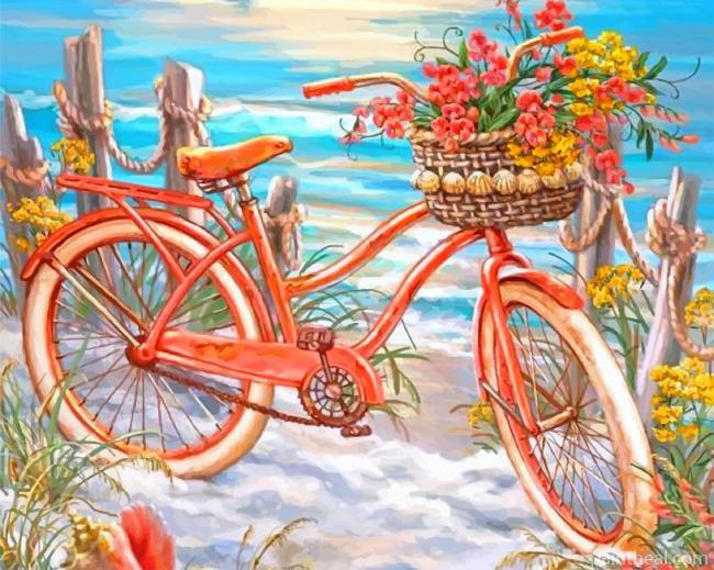 Aesthetic Bicycle Painting By Numbers Kits